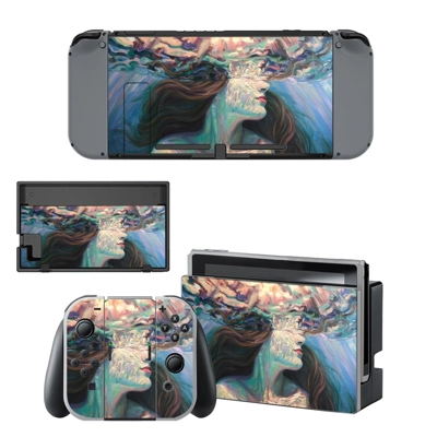 Lady Face decal skin for Nintendo Switch Console and Controllers