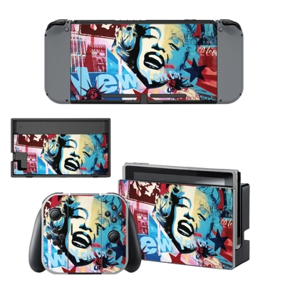 Marilyn Monroe decal skin for Nintendo Switch Console and Controllers