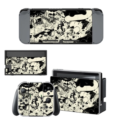 Funky wallpaper decal skin for Nintendo Switch Console and Controllers