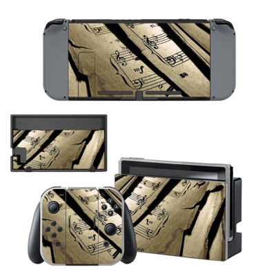 Music sheet decal skin for Nintendo Switch Console and Controllers