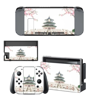 Chinese architecture decal skin for Nintendo Switch Console and Controllers