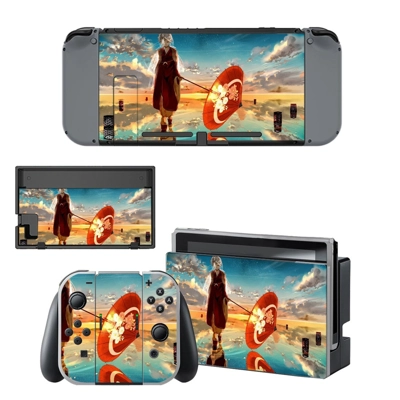 Anime water umbrella decal skin for Nintendo Switch Console and Controllers