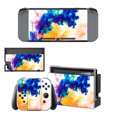Colors flames decal skin for Nintendo Switch Console and C..