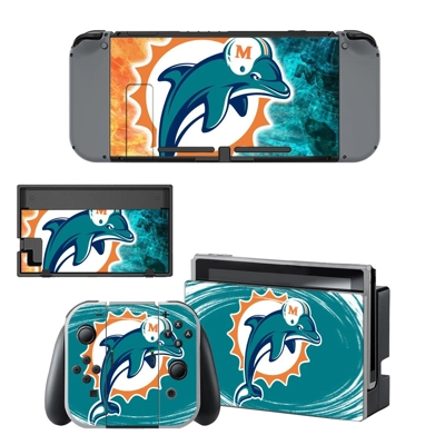 Miami Dolphins decal skin for Nintendo Switch Console and ..