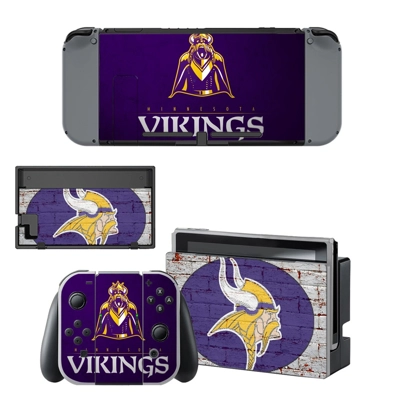 Minnesota vikings decal skin for Nintendo Switch Console and Controllers