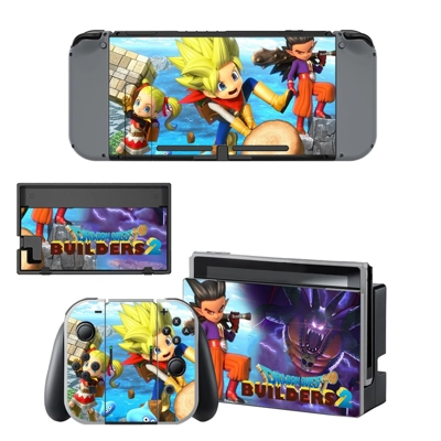 Dragon Quest Builders decal skin for Nintendo Switch Console and Controllers