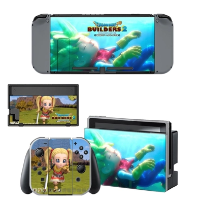 Dragon Quest Builders decal skin for Nintendo Switch Console and Controllers