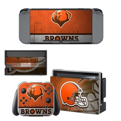 Cleveland Browns decal skin for Nintendo Switch Console and Controllers