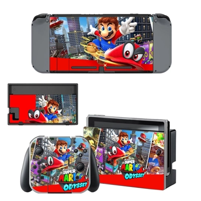 Super Mario Odyssey decal skin for Nintendo Switch Console and Controllers