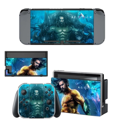 AquaMan decal skin for Nintendo Switch Console and Control..