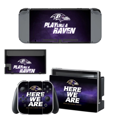Baltimore Ravens decal skin for Nintendo Switch Console and Controllers
