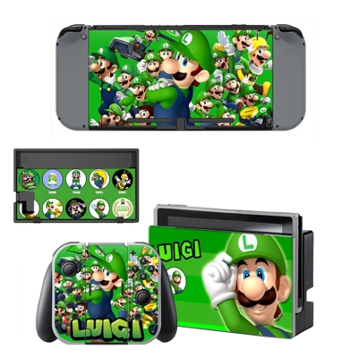 Super Mario Luigi decal skin for Nintendo Switch Console a.. Super Mario Luigi decal skin for Nintendo Switch Console a..