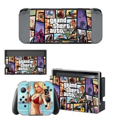 Grand theft Auto 5 decal skin for Nintendo Switch Console and Controllers