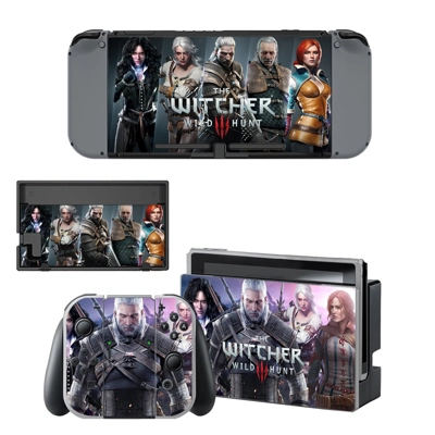 The Witcher wild Hunt 3 decal skin for Nintendo Switch Console and Controllers