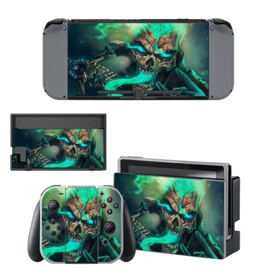 Cool Skull decal skin for Nintendo Switch Console and Cont.. Cool Skull decal skin for Nintendo Switch Console and Cont..