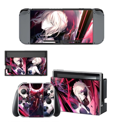 Saber Alter decal skin for Nintendo Switch Console and Con.. Saber Alter decal skin for Nintendo Switch Console and Con..