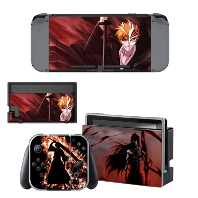 Ichigo Kurosaki decal skin for Nintendo Switch Console and.. Ichigo Kurosaki decal skin for Nintendo Switch Console and..