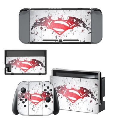 Superman VS Batman decal skin for Nintendo Switch Console .. Superman VS Batman decal skin for Nintendo Switch Console ..