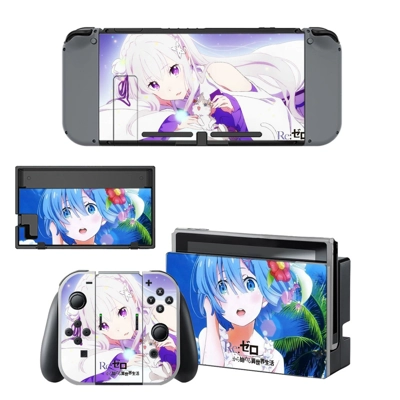 Re Zero decal skin for Nintendo Switch Console and Control.. Re Zero decal skin for Nintendo Switch Console and Control..