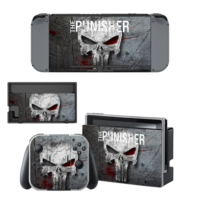The Punisher decal skin for Nintendo Switch Console and Co.. The Punisher decal skin for Nintendo Switch Console and Co..