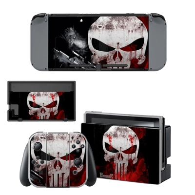 The Punisher decal skin for Nintendo Switch Console and Co.. The Punisher decal skin for Nintendo Switch Console and Co..