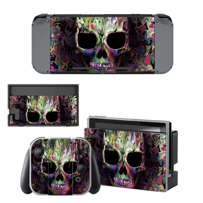 Color Skull decal skin for Nintendo Switch Console and Con.. Color Skull decal skin for Nintendo Switch Console and Con..
