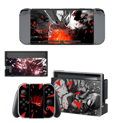 Saitama decal skin for Nintendo Switch Console and Control.. Saitama decal skin for Nintendo Switch Console and Control..