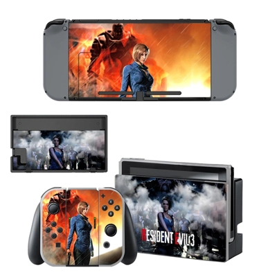 Resident Evil 3 decal skin for Nintendo Switch Console and Controllers