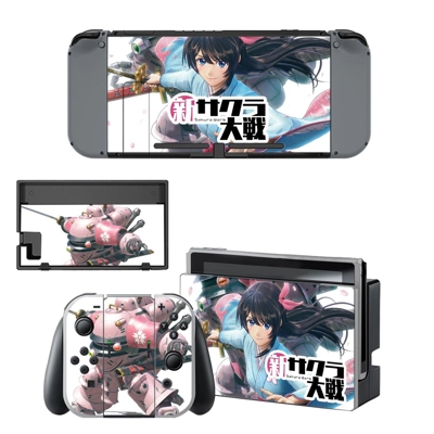 Sakura Wars decal skin for Nintendo Switch Console and Con.. Sakura Wars decal skin for Nintendo Switch Console and Con..