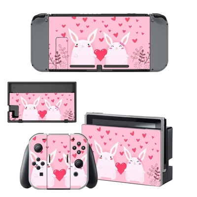 Bunny Love decal skin for Nintendo Switch Console and Cont.. Bunny Love decal skin for Nintendo Switch Console and Cont..