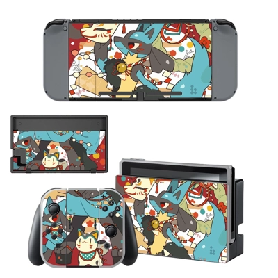 Lucario cute illustration decal skin for Nintendo Switch C.. Lucario cute illustration decal skin for Nintendo Switch C..