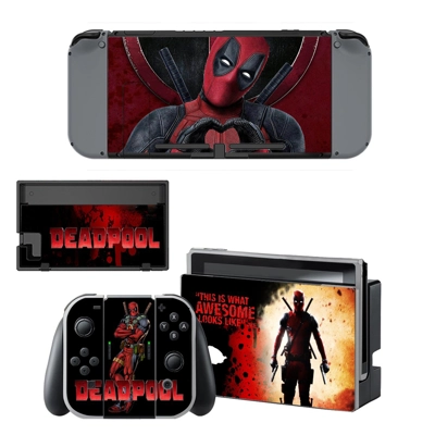 Deadpool decal skin for Nintendo Switch Console and Contro.. Deadpool decal skin for Nintendo Switch Console and Contro..