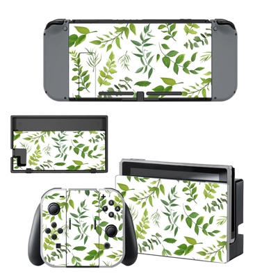 Green Leaf decal skin for Nintendo Switch Console and Controllers