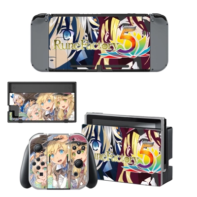 Rune Factory 5 decal skin for Nintendo Switch Console and .. Rune Factory 5 decal skin for Nintendo Switch Console and ..