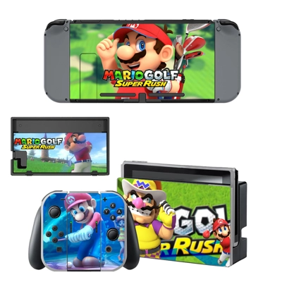 Mario Golf Super Rush decal skin for Nintendo Switch Console and Controllers