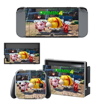 Pikmin 4 decal skin for Nintendo Switch Console and Contro.. Pikmin 4 decal skin for Nintendo Switch Console and Contro..