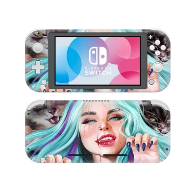 Anime woman decal skin Sticker for Nintendo Switch Lite Console