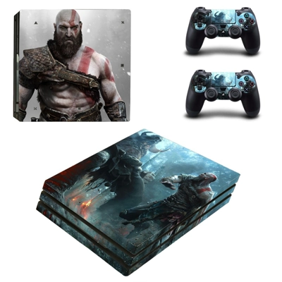 God of War decal skin for PS4 Pro Console and 2 Controllers God of War decal skin for PS4 Pro Console and 2 Controllers