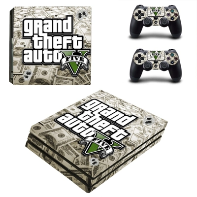 Grand Theft Auto V decal skin for PS4 Pro Console and 2 Co.. Grand Theft Auto V decal skin for PS4 Pro Console and 2 Co..
