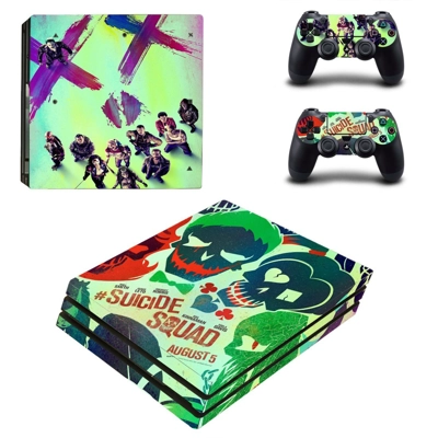 Suicide Squad decal skin for PS4 Pro Console and 2 Control.. Suicide Squad decal skin for PS4 Pro Console and 2 Control..