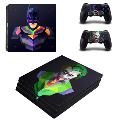 Batman VS Joker decal skin for PS4 Pro Console and 2 Controllers