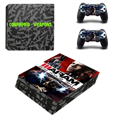 Mafia 3 the black mob decal skin for PS4 Pro Console and 2 Controllers