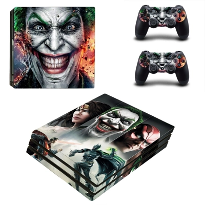 The Joker decal skin for PS4 Pro Console and 2 Controllers The Joker decal skin for PS4 Pro Console and 2 Controllers