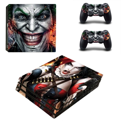 The Joker vs Harley Quinn decal skin for PS4 Pro Console a.. The Joker vs Harley Quinn decal skin for PS4 Pro Console a..