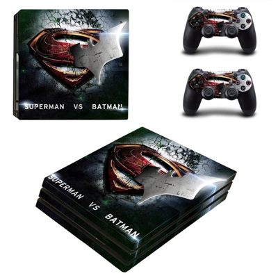 Superman VS Batman decal skin for PS4 Pro Console and 2 Co.. Superman VS Batman decal skin for PS4 Pro Console and 2 Co..