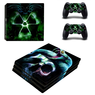 Snake Skull decal skin for PS4 Pro Console and 2 Controllers Snake Skull decal skin for PS4 Pro Console and 2 Controllers