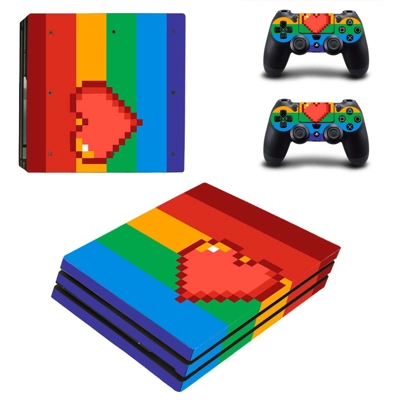 Red Heart Texture decal skin for PS4 Pro Console and 2 Con.. Red Heart Texture decal skin for PS4 Pro Console and 2 Con..