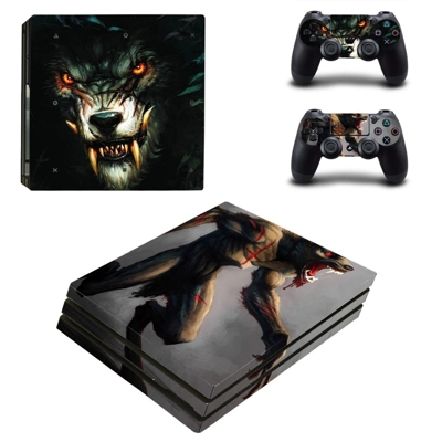Animated wolf decal skin for PS4 Pro Console and 2 Control.. Animated wolf decal skin for PS4 Pro Console and 2 Control..