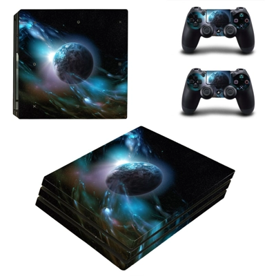Sky Planet decal skin for PS4 Pro Console and 2 Controllers Sky Planet decal skin for PS4 Pro Console and 2 Controllers