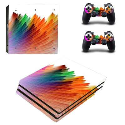 Colorful feathers decal skin for PS4 Pro Console and 2 Con.. Colorful feathers decal skin for PS4 Pro Console and 2 Con..